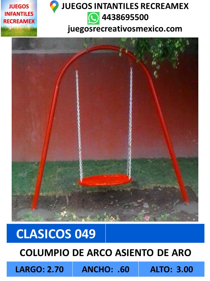 columpio de arco con asiento de aro